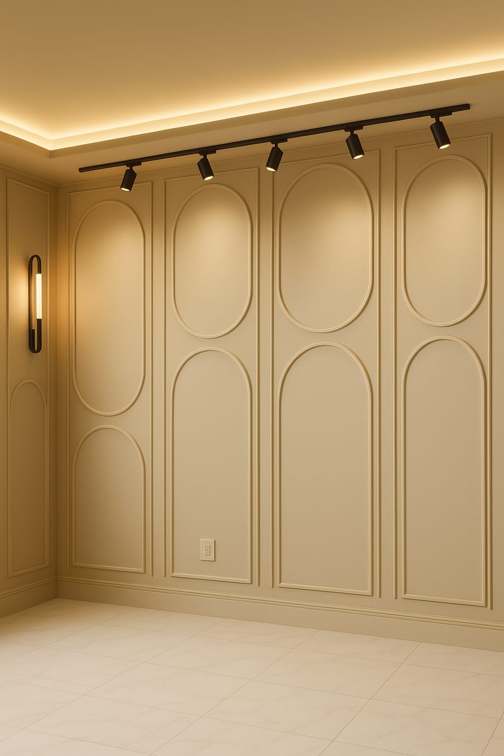 Villa lounge with intricate ceiling work